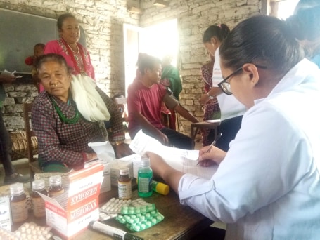 Free Mini Health Camp was held at  Doramba  - 4, Ramecchap District
