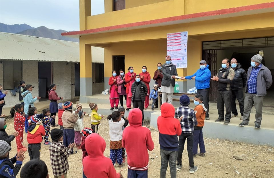 Covid-19 Preventive Materials Distribution at Chaurideurali-6, Jyamire