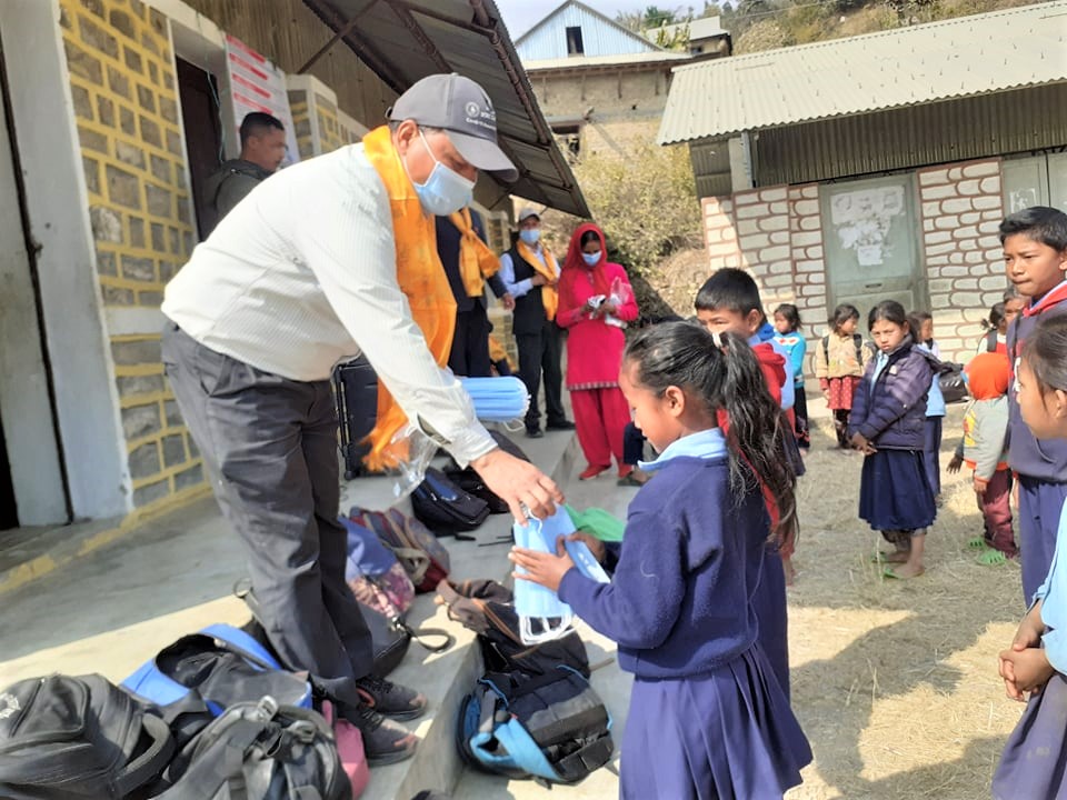 Covid-19 Awareness Plus Covid-19 Preventive Materials Distribution Program At Chaurideurali-9, Gothpani