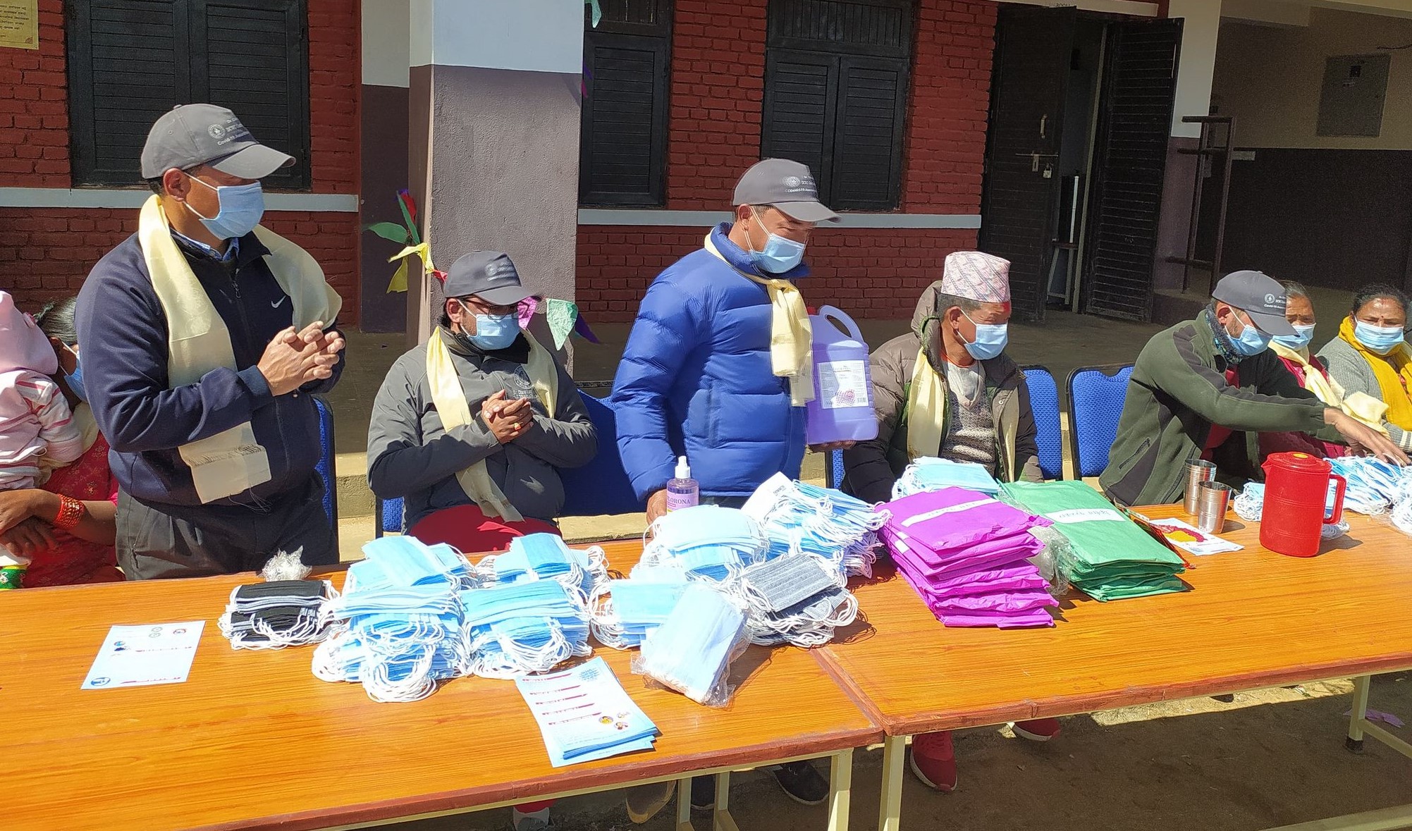 Covid-19 Awareness Plus Covid-19 Preventive Materials distribution Program  at Kharpani